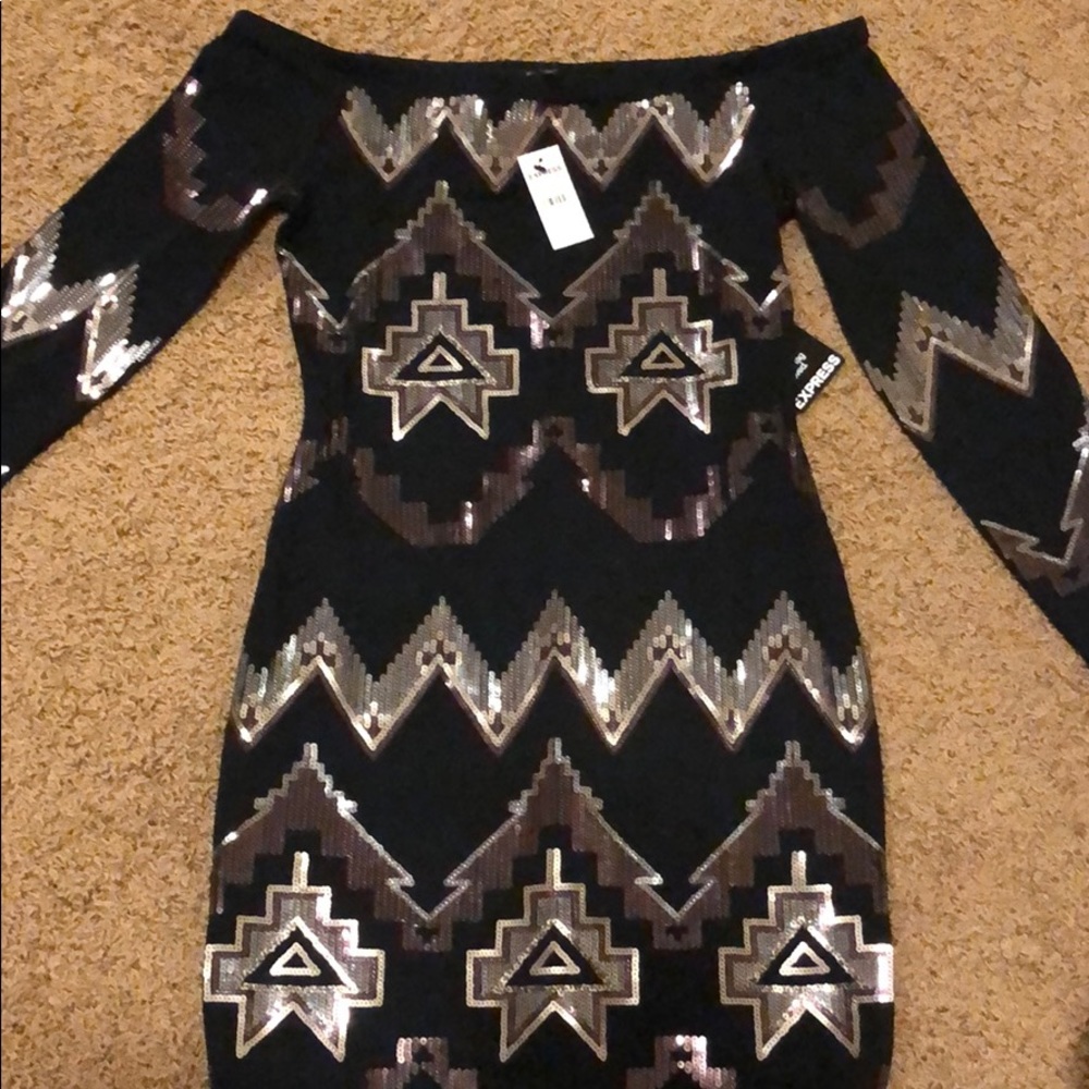 Express sequin dress